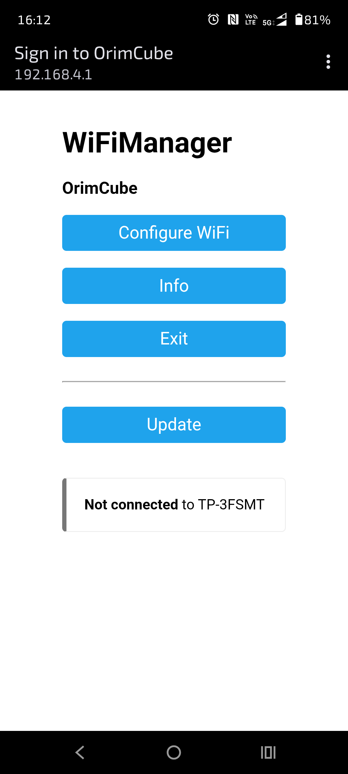 OrimCube WiFiManager